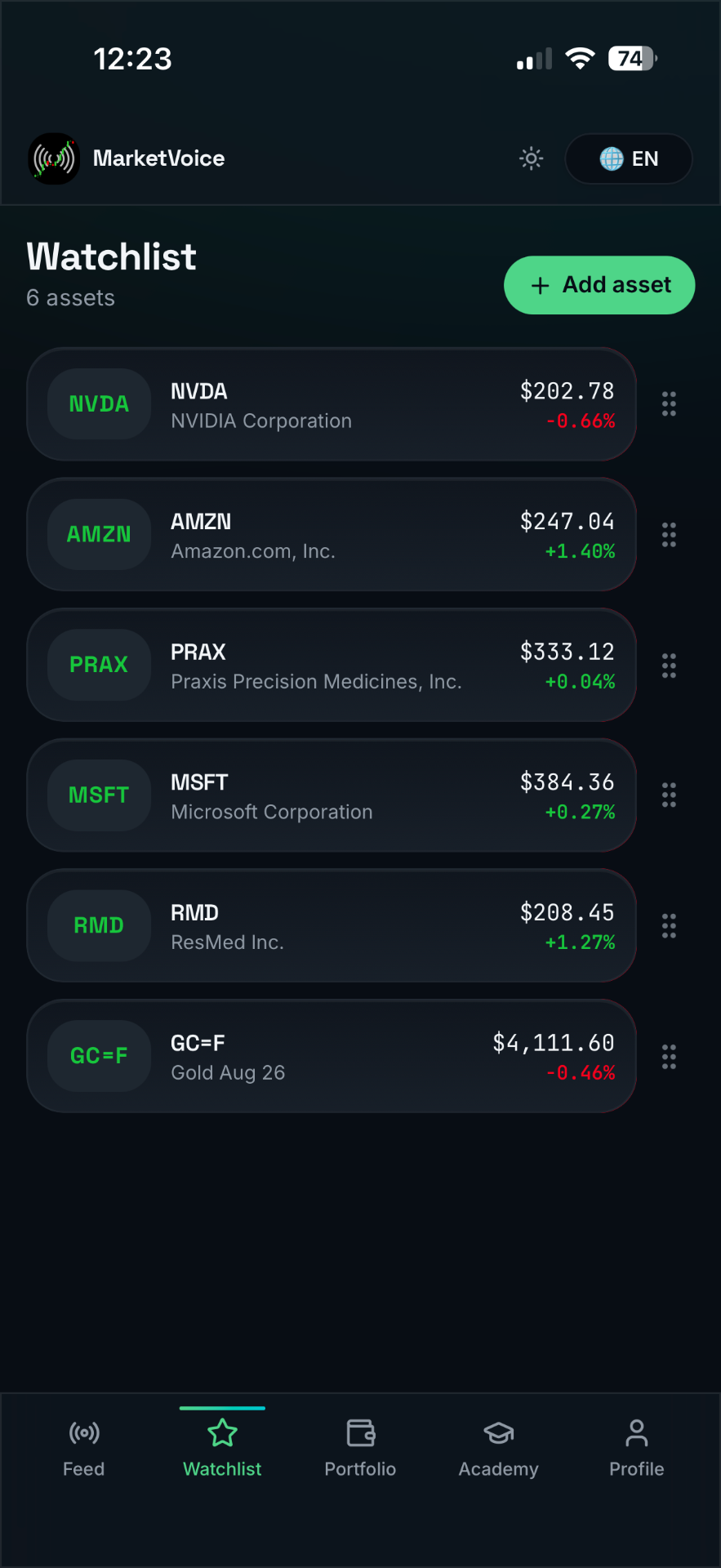 Unlimited watchlist